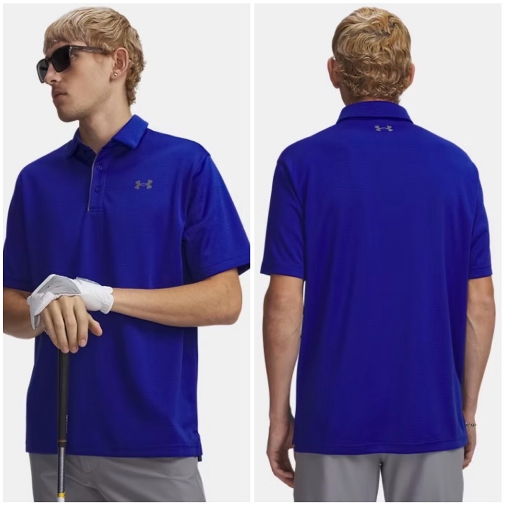 Under Armour NWT! Men'S Polo Shirt Loose In Royal / Graphite - 400 Size L
